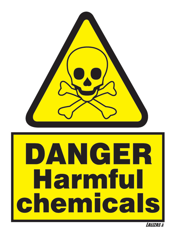 LALIZAS IMO SIGNS  Danger Harmful Chemicals 15x20