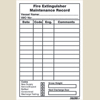 Fire Extinguisher Maintenance Record (15x10)