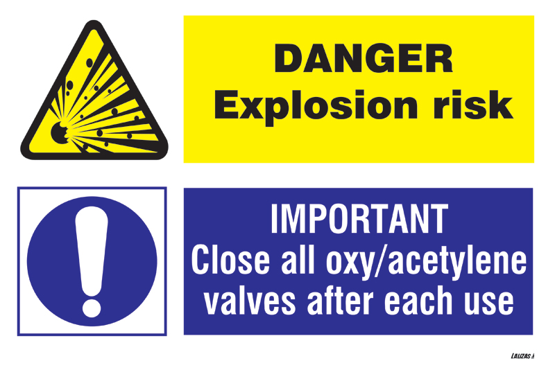 Danger Explosion Risk/important