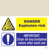 Danger Explosion Risk/important