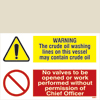 Warning - Crude Oil Washing Lines