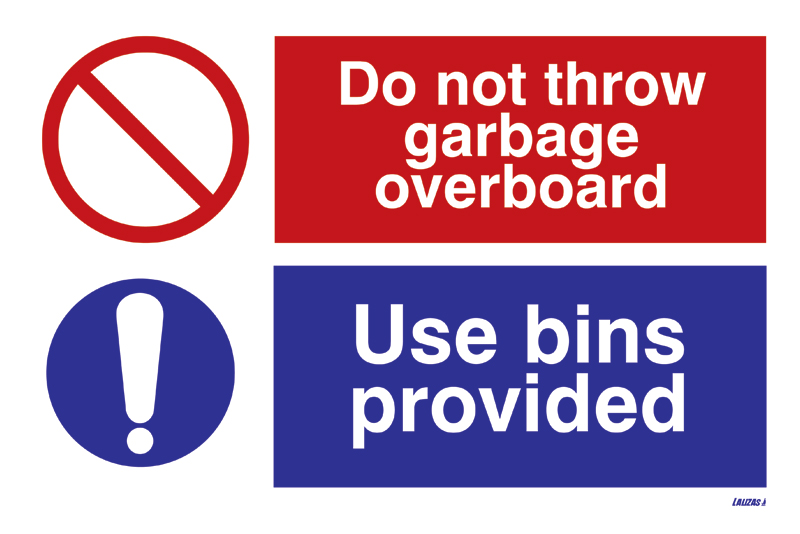 Do Not Throw Garbage Overboard