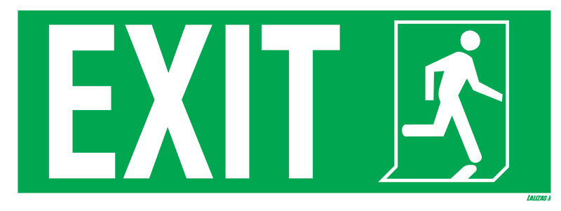Exit Left-man Run Right