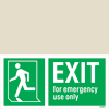 Exit Man Running Left For Em.use Only